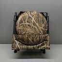 MDSTOP 360 Degree Swivel Hunting Chair for Ground Blinds, Folding Hunting Seat, Fishing Chair, Lightweight, Portable, Padded Cushion for Dove Deer Hunting, Fishing, Camping(No. 3 Reed Camo)