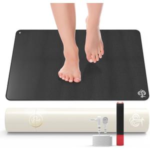 RBFSAH Grounding Mat for Feet 3MM Thickened Earthing Mat Grounding Pad for Improve Sleep, Pain Relief, Inflammation, Reduce Anxiety, Grounding Mats for Working (14.8x23.62 Inch)