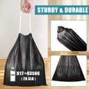 Small Trash Bags, 100 Count 4 Gallon Trash Bags Drawstring, Tear-Free Small Garbage Bags, Black Trash Bags Unscented for Bathroom Kitchen Office Bedroom