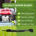 742-05177 Ultra High-Lift Bagging Blades Set for Cub Cadet MTD Troy Bilt 42" Zero-Turn Mower, Replaces 742P05177, Compatible with Enduro XT1-LT42 XT2-LX42 Ultima ZT1-42 ZT1-42E ZTS1-42 (2 Pack)