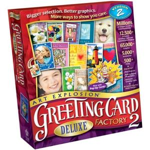 Art Explosion Greeting Card Factory Deluxe 2: Greeting Card Software for Kids - Modern, Multicolor, Pop-Up Cards - Christmas, Birthday, Holiday