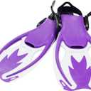Snorkel Master Kids Swimming Snorkeling Fins  Adjustable Swim Flippers, Lightweight Open Heel Design for Pool & Beach  Perfect Kids Fins for Swimming & Snorkeling Training (L-XL (US Boy: 3-6/US Girl: 4-7), Purple)