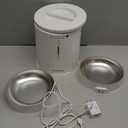 Automatic Cat Feeder for 2 Cats,6 Meals/Day,12 Portions/Meal,Dual Power Double Bowls,Dry Pet Food Autofeeder,10S Voice Record,Flexible Programmable Schedule Timer(White,Stainless Dual Bowls)