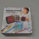 Sensory Activity Cube with 10 Strings - Anxiety Relief Fidget Toy for Children/Adults, Autism ADHD Focus, Compact Stress Reducer for Travel (red)