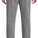 Men's Sweatpants Athletic Pants Joggers with Zipper Pockets Lightweight Quick Dry Workout Track Pants for Gym Running (Gray, L)