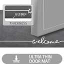 Ultra Thin Door Mat Indoor Entrance, 1/10 in Thin Door Mats for Inside Entry, Non-Slip Rubber Backing Washable Doormat, Fade Resistant, Absorbent, Low Profile Dirt Trapper, 35"X24"