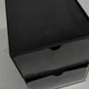 Youngever 2 Pack Stackable Makeup Organizer Drawers, 9" x 6.5" x 4" Cosmetic Storage Organizers (Black)
