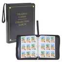 9 Pocket 3 Ring Leather TCG Binder for Baseball, Trading Game, and Sports Card, 50 Pages, Holds 900 Cards (14 x 11 In)