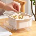 Multi-functional Drain Basket Fruit Cleaning Bowl with Strainer Container, Kitchen Sink Food Catcher Drainer Fruit Rinser Bowl (2, White)