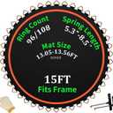 Trampoline Mat Replacement-Fits 15ft Trampline Frame with 96/108 Rings for Choose,Fits 5.3"-8.5" Springs, Mat Diameter 13.05ft-13.56ft,Spring and Frame not Included