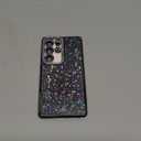 FABSPARK Case for Samsung Galaxy S25 Ultra,Glitter Crystal Diamond Rhinestone Sequin Shiny Bling Sparkly Glossy Luxury Electroplated,Aesthetic Cute Full Protection for Samsung Galaxy S25 Ultra,Black