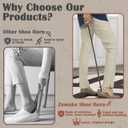ZOMAKE Extra Long Shoe Horn for Seniors Men,Metal Shoehorn Long handle for Boots, 28.3'' Shoe Spoon Helper