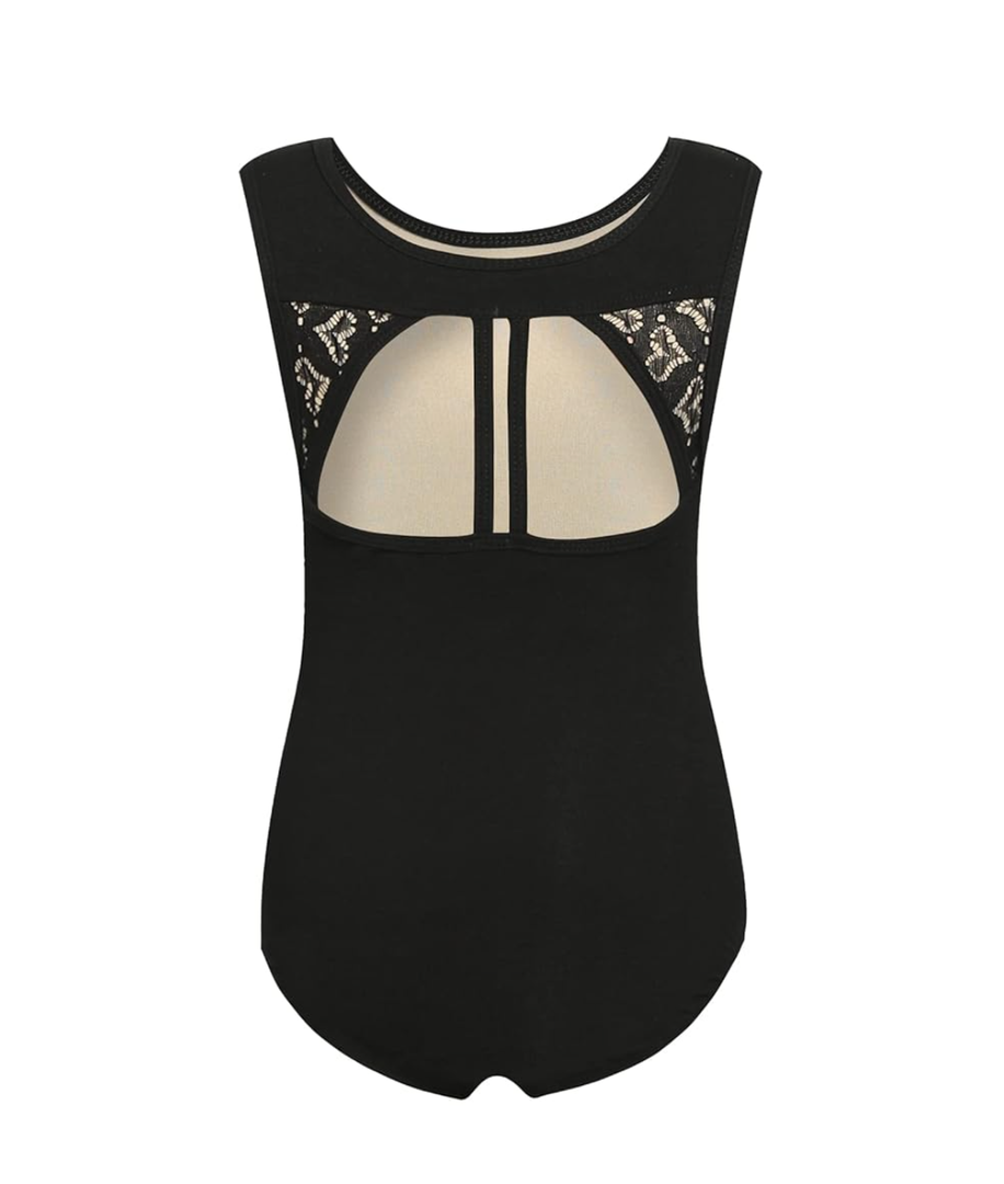 Phineein Girls Sleeveless Ballet Gymnastics Leotards Kids Athletic Crisscross Mesh Back Dancewear Unitards XS 4-6