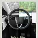 Tparts Silicone Steering Wheel Cover for Model Y Juniper/Model 3 Highland 2025-2026 (Standard/Premium/Performance), Anti-Slip Breathable Premium Interior Accessories Steering Wheel Protector (Black)