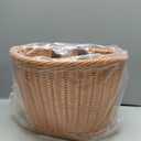 Bike Basket, Front Handlebar Storage Basket with Adjustable Leather Straps, Bicycle Accessories, Hand Woven, Waterproof (Brown(11 * 8.5 * 8 in)