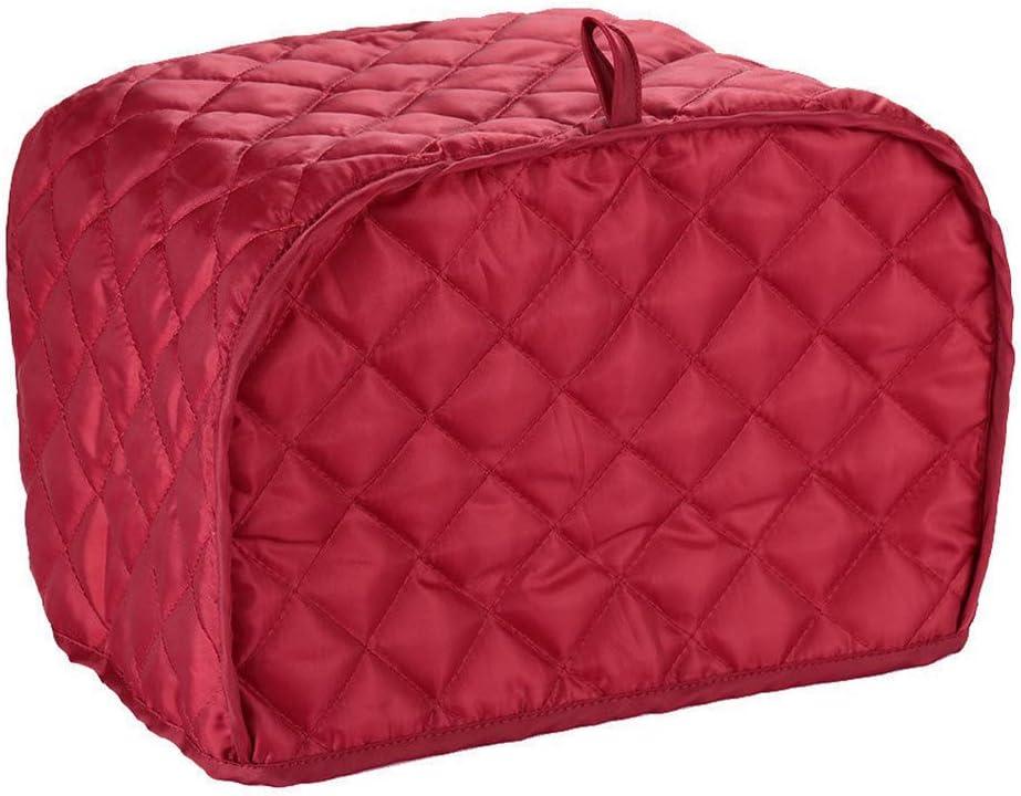 Ruibo Toaster Cover 2 Slice, Small Appliance Cover for Kitchen, Keep Toaster Free from Dust and Fingerprint, 11.5w x 8d x 8h, Wine Red