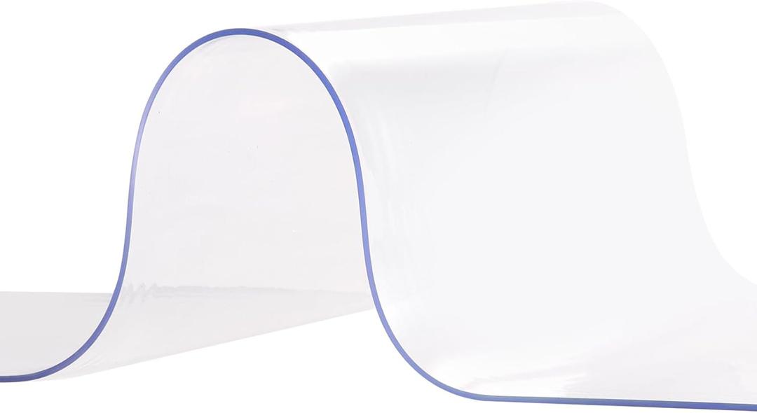 Happybuy PVC Strip Curtain, 84" Height x 38" Width, 0.08" Thickness, 6PCS Clear Plastic Door Strips with 50% Overlap, Freezer & Cooler Curtain for Warehouse Doors, Walk-in Freezers