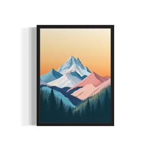 Pack of 3, Shasta Trinity Alps Wall Art Print Poster, California Boho Decor Posters Prints Scenery Landscape Home Picture Painting Artwork Gallery 4 (Shasta Trinity Alps, 8 x 10 inches, Unframed)