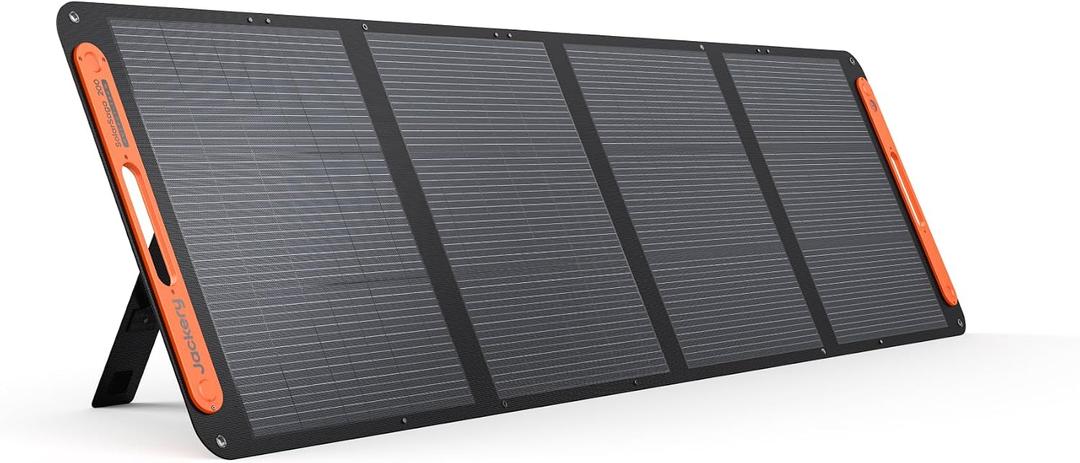 Jackery SolarSaga 200W Portable Solar Panel,IP68 Foldable Bifacial Solar Panels,Compatible with Jackery Explorer Power Station and Solar Generator,for Rooftops Outdoor Camping Off-Grid and RVs