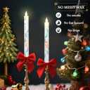 Christmas Decor Flameless Taper Candles with Remote Control & Timer, Nutcracker Design LED Taper Candles, Xmas Holiday Decorations, Set of 2