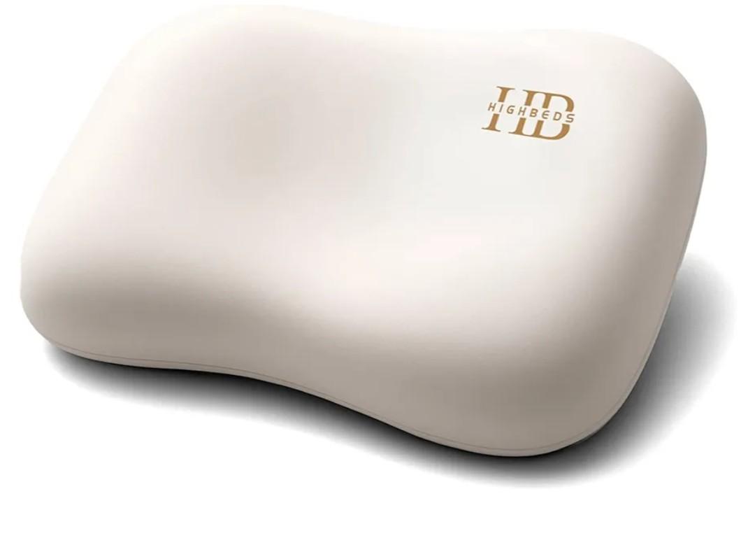 HighBeds Cervical Neck Pillow - Side Sleeper Pillow for Neck Pain Relief, Soft Ergonomic Memory Foam Pillows Ice Silk Zipperless Pillowcase, Eco-Friendly and Durable Material (White)