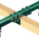 Swurfer Swing Set Conversion Bracket - No Tree, No Problem, Convert Your Swingset into a Swurfset, Heavy Duty Adjustable Horse Glider Attachment Bracket for Kids Ages 12 and Up, Up to 6000lbs (Green), 18.90 x 2.76 x 6.30"