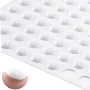 200 Pcs Small Cabinet Door Bumpers, Dome Shaped Cushion Pads, Sound Dampening Cabinet Bumpers or Cabinet Pads with Smaller Space (White 200 PCS)