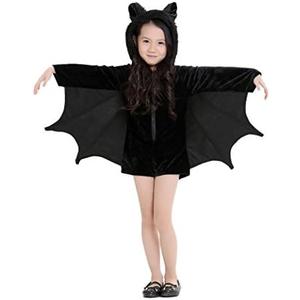 Cuteshower Kids Bat Jumpsuit Halloween Costume for Girls 4-6 Years