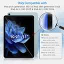 MOBDIK 2 Pack Paperfeel Screen Protector Compatible with iPad A16 11th / 10th Generation (2025/ 2022) & iPad Air 11 M3 2025 / M2 2024, Crafted for Natural Writing, Less Reflection, Easy Installation