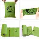 Certified Compostable Dog Poop Bags, 270 Count Landfill Friendly and Leakproof Waste Bags, Easy Open Unscented Forest Green Poop Bag for Dog, 15 Doggy Bags Per Roll (18 rolls)