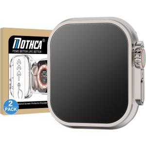 Mothca 2 Pack Tempered Glass Matte Screen Protector for Apple Watch Ultra 3 (2025) / Ultra 2 / Ultra (49mm) [Quick Fit Case] Auto-alignment HD Clear Touch Sensitive Anti-Scratch 9H Matte Glass Film