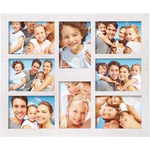 5x7 Picture Frame Collage for Wall Decor-Large Size 8 Openings White Picture Frame Wall Decor Multiple Photo Collage Frames for Wall Mounting - Home and Family Display