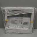 Window AC Side Panels with Frame Set, Air Conditioner Accordion Filler Curtain Replacement for Window AC Units, Fits Most 8,000 BTU Units,White,2 Pack