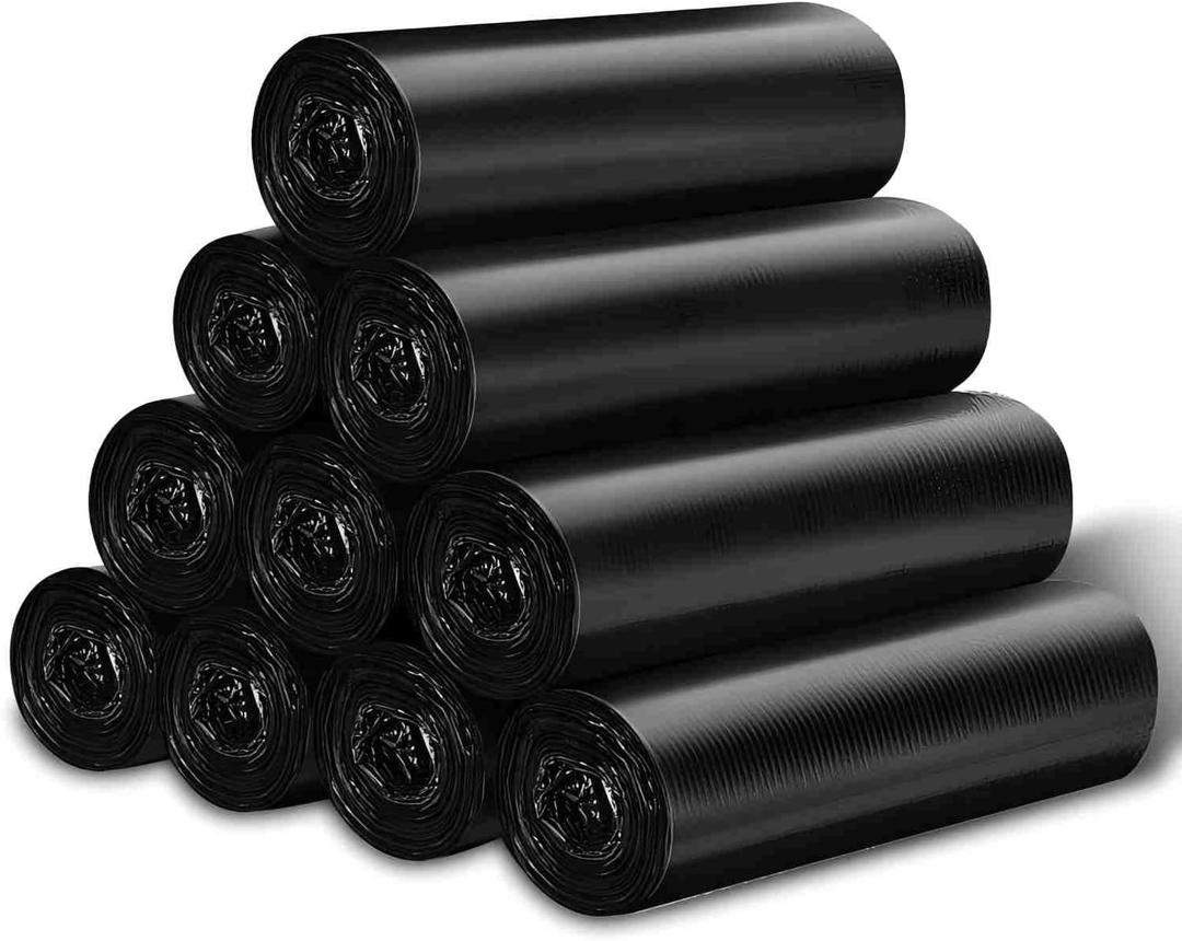 SuperValue 6-10 Gallon Trash Bags | 150 Count Bulk | Tall Kitchen | Can Liners | black Multi-Use Garbage Bags,Thickened garbage bags,18 x 21 inch, 45cm x 55cm,