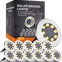 INCX Solar Lights Outdoor Waterproof, 9 Pack Solar Lights for Outside, Solar Garden Lights Landscape Lighting for Patio Pathway Lawn Yard Deck Driveway Walkway, Warm White