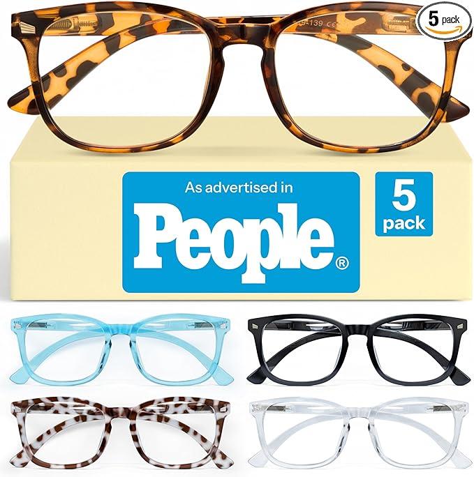 CCVOO Reading Glasses for Women/Men, Eyeglasses, Blue Light Readers for Women/Men, Computer Eye Glasses, Cheaters 