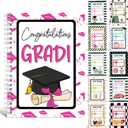 Motiskyy 2026 Graduation Gift Card Book 7 x 5 Inch College Survival Gift Card Book Congrats Grad Survival Album Keeper for Graduation Leaving Home Season Reminders Greeting(Pink)