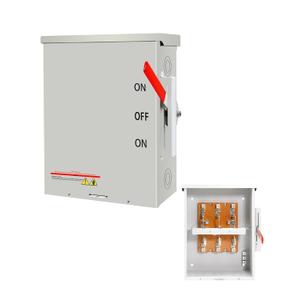 200A Generator Transfer Switch, 3P 48000w General Duty Double Throw Heavy Duty Safety Switches, 120/240V Non-Fusible Disconnect Switch, NEMA-3R, Multiple Insulation Protection