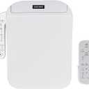 KERDE F30B Square Electric Bidet Toilet Seat - Heated Seat, Warm Water Cleansing, Air Dryer, Adjustable Nozzle, Remote Control, Energy Saving, Easy Installation for Square Toilets