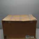 Mind Reader 60L Slim Laundry Hamper, Clothes Basket, Lid, Linen Design, Plastic, Black