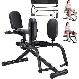 Vanmed Hip Adduction/ Abduction Machine for Home Gym, 8-Level Glute Machine & Thigh Workout Equipment, Max. Resistance 136 LBS