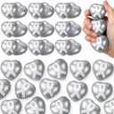 Leitee 30 Pcs Brain Cancer Awareness Items Bulk Gray Ribbon Heart Stress Balls Brain Tumor Awareness Month Gifts Party Favors for Parkinson's Fundraisers Event Support Campaigns