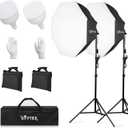 Skytex Softbox Lighting Kit 2Pack, 28in Octa Soft Box | 135W 5500K E27 Bulb Continuous Photography Lighting, Photo Studio Lights Equipment for Camera Shooting, Video Recording