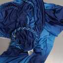 Women's Two Piece Skirt Sets Summer Beach Sexy Ruched Backless Cami Top and Cut Out Skirt Night Out Dress Blue, XL