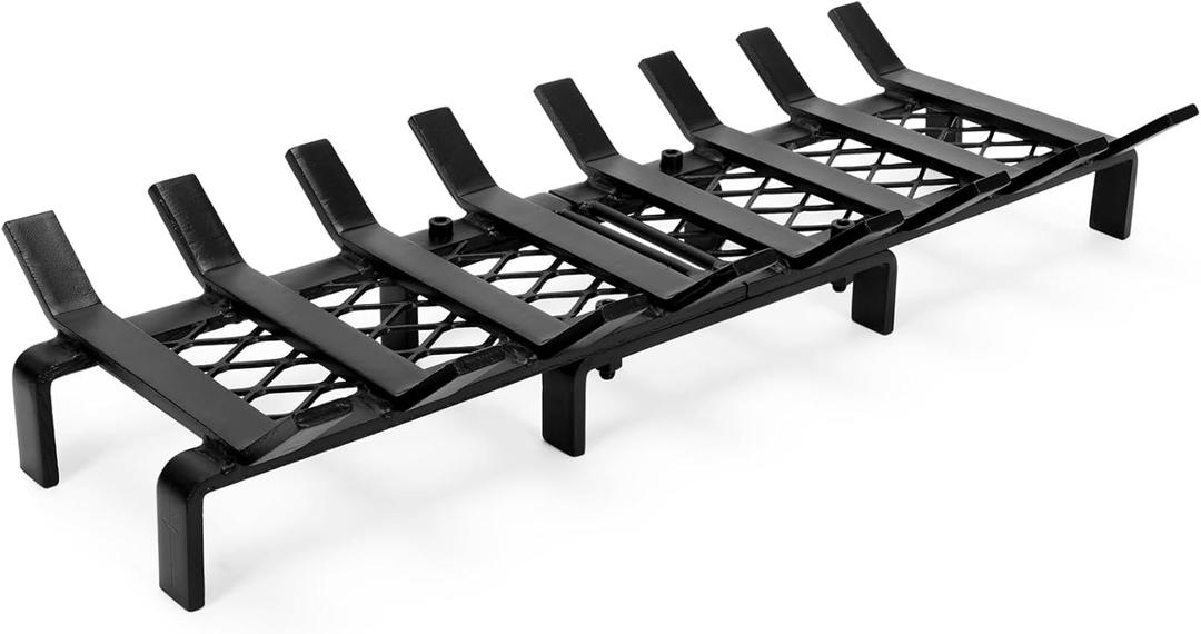 WILLOW WEAVE 24" Fireplace Grates with Ember Retainer,Fireplace Wood Holder for Inside Fireplace, Fireplace Log Grate for Wood Stove