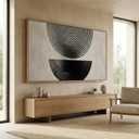 Tucai Decor Modern Minimalist Abstract Canvas Wall Art, Framed Geometric Neutral Tone Print, Living Room Office Bedroom Decor, 24x48 Inch Ready to Hang, Gallery Wrapped
