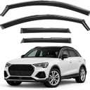 Window Deflectors Smoke Tinted in-Channel Side Window Vent Visor Deflectors Rain Guards Compatible with Audi Q3 2019-2025 - 4 pcs. GW1015