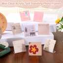 Chunful 12 Pack Clear Acrylic Self Standing Photo Frames Small Picture Frame Bulk Wallet Size Desktop Display Freestand for Home Office (2 x 2 Inches)