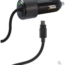 ZGear 28.8-Watt 2.4-Amp Adaptive Fast Charging Car Charger for Micro USB - Black