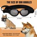 SlowTon Dog Helmet and Goggles - UV Protection Doggy Sunglasses Dog Glasses Pet Motorcycle Helmet Hat with Ear Holes Adjustable Belt Safety Hat for Small Dogs Puppy Riding (Black, S)